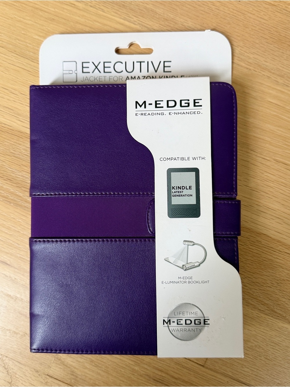 M-Edge Executive Folding Folio Case for Amazon Kindle 6" Purple Stand